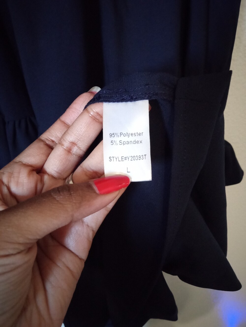 Pomander Place X Tuckernuck Navy Blue Crepe Kenzo Dress Tiered Ruffle - Picture 10 of 10